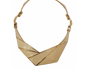 Vintage Monet Enamel Collar Necklace (A4482)