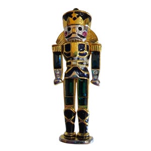 Vintage Signed Monet Enameled Nutcracker Brooch (A1593)