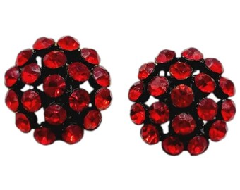 Vintage Unsigned Austria Clip Earrings (A1245)