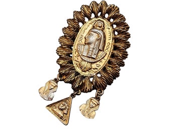 Vintage Egyptian Revival Brooch or Pendant (A2835)