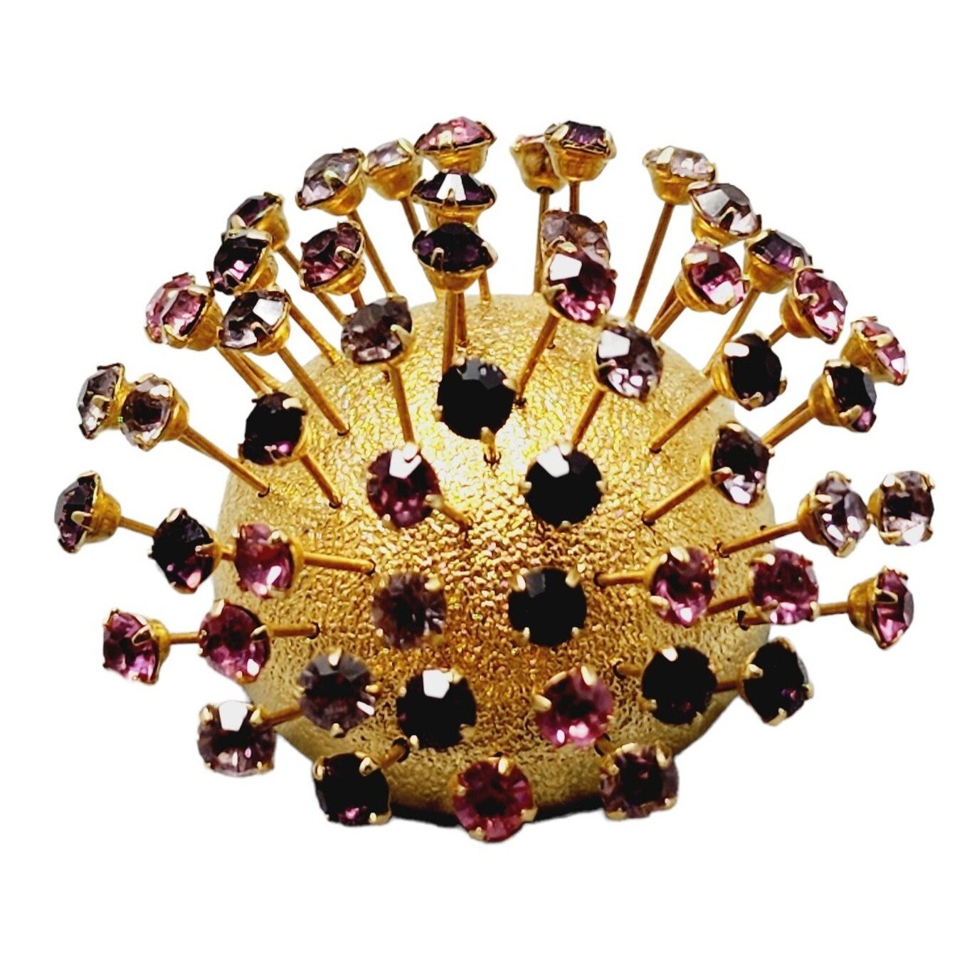 Vintage Signed Corocraft Sparkly Atomic Sputnik Brooch (A732