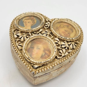 Vintage Florenza Covered Portrait Covered Box (A214)