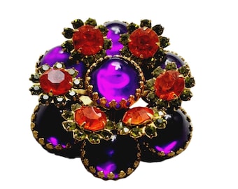 Vintage Verified Selro Glass Brooch (A748)