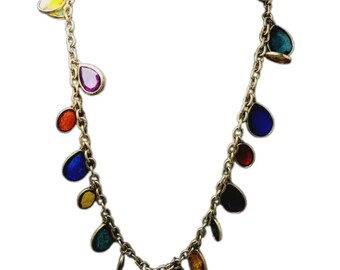 Vintage Dell'ollio Acrylic Dangle Belt/Necklace (A1377)