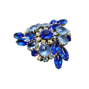 Vintage Zacken Set Strass Brosche (A1529)