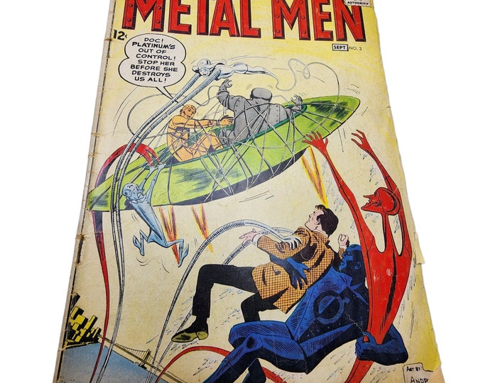 Featured listing image: Vintage DC September 1963 #3 Metal Men "The Moon's Invisible Army" (A782)