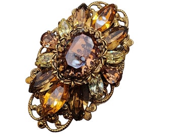 Vintage Unsigned W. Germany Amazing Layered Brooch (A1843)