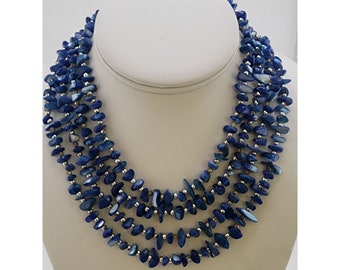 Vintage Signed Japan Shell Multi Stand Necklace (A3439)