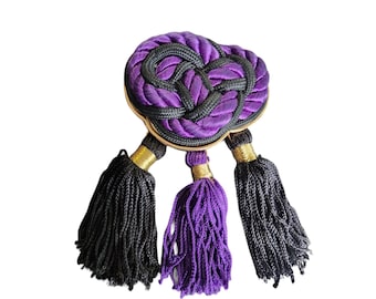 Vintage Carol Dauplaise Braided Tassel Abstract Brooch (A4123)