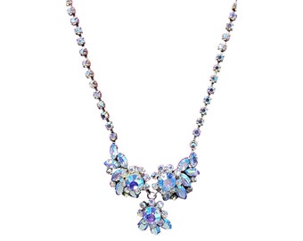 Vintage Stunning Ab Austria Rhinestone Necklace (A2599)