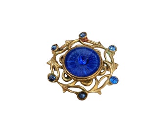 Vintage Guilloche Probably Gold Filled Brooch (A4044)