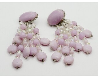 Vintage 80's Acrylic Dangling Earrings (A318)