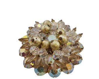 Vintage Juliana Heavy Rhinestone Pearl And Crystal Chacha Brooch 7/8012