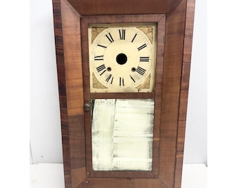 Antique Wood Mirror Wall Clock Case Box Antique Large Wall Clock