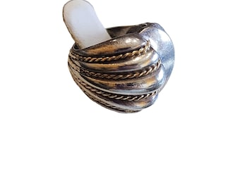 Vintage 80s Heavy Sterling Ring Size 6 (A2485)
