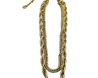 Vintage 1960s Double Strand Chain Necklace (A809)