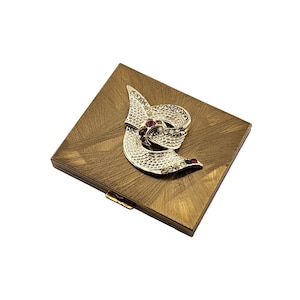 Vintage Dorset - Rex 5th Ave geborsteld goud compact (A3265)