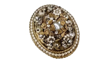 Vintage Original By Robert Faux Pearl Brooch Or Pendant (A8494)