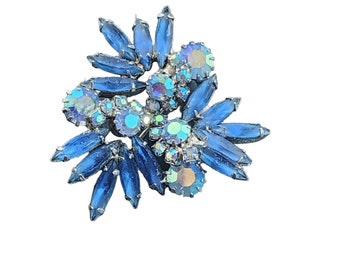Vintage Rhinestone Layered Brooch (A4085)