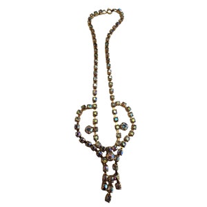 Vintage Aurora Borealis Rhinestone Necklace (2423)