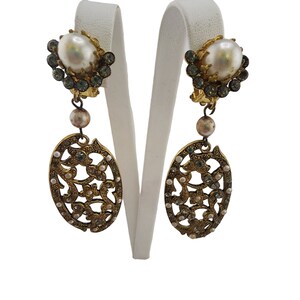 Vintage Unique Rhinestone Earrings (A3460)