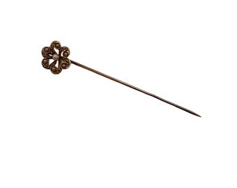 Vintage 18kt Gold & Pearl Stick Pin (A5279)