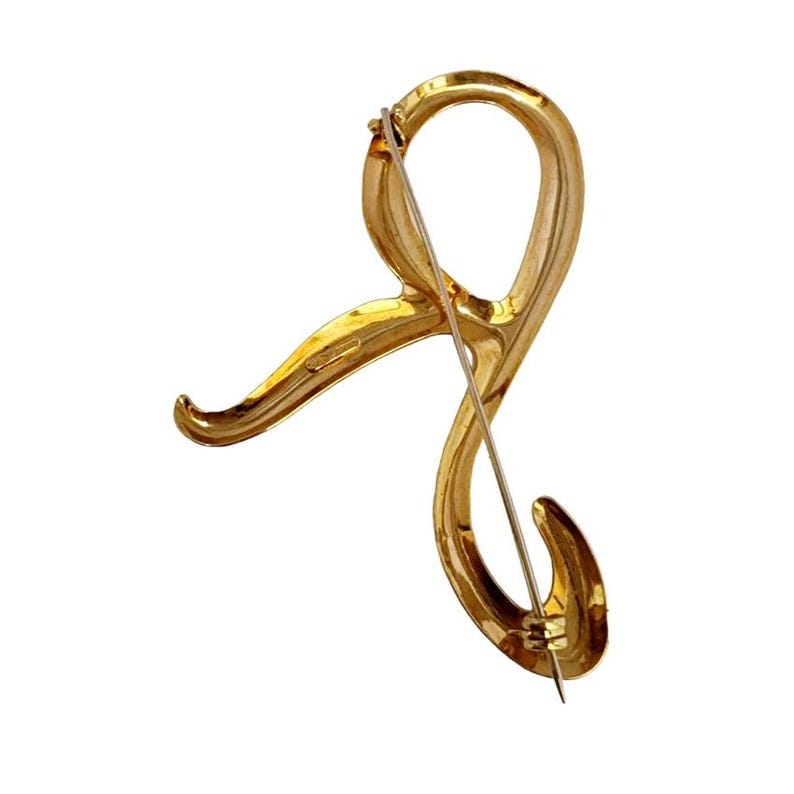 Vintage 18K Gold Letter R Brooch Monogram Pin Design (A5530) - Etsy