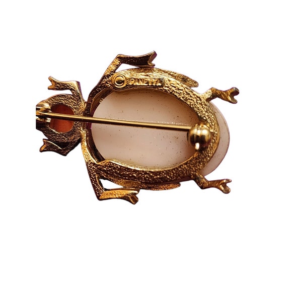 Vintage Panetta Signed Glass Bug Brooch (A2093) - image 4