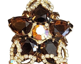 Vintage Rhinestone Interesting Brooch (A2700)