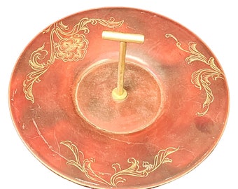 Vintage MCM Hand Painted Maruni Lacquerware Serving Plate Dish (A5019)
