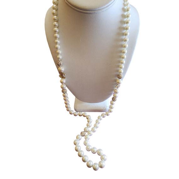 Vintage Authentic Chanel Hand Knotted Glass Pearl… - image 2