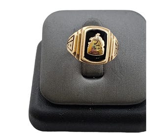 Vintage 1954 10kt Gold School Ring Size 8.25 (A5256)