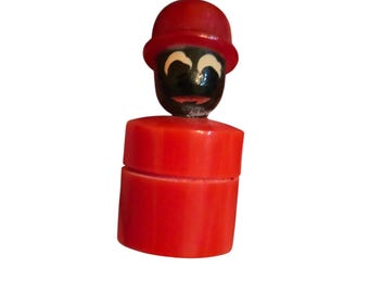 Early 1930s Black Americana Figural Miniature Screw-Top Canister (A10264)
