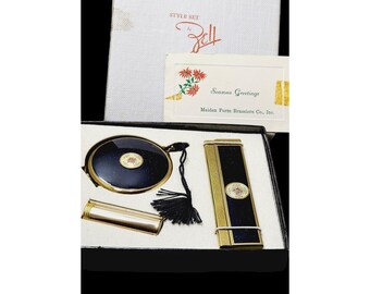 Vintage NOS Original Zell Compact Comb & Lipstick Set (A2558)