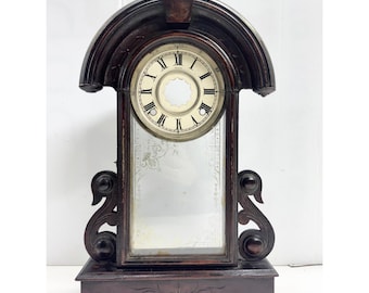 Antique Wood Parlor Mantle Clock Case