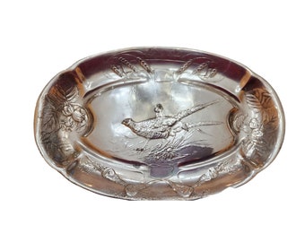 Early 1900s Kayserzinn Verified Pewter Turkey Tray (A1886)