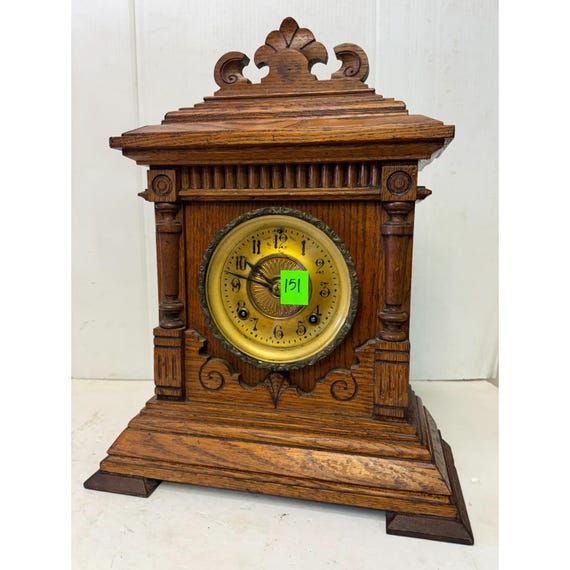 Antique Ansonia Clock Co. New York Eight Day Sharon Gingerbread