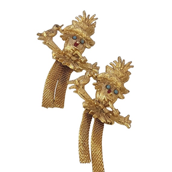 Vintage Pair of Scarecrow Scatter Pins - Set of 2 