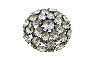 Wowsa! Huge Eisenberg Original Insanely Sparkly Rhinestone Brooch (A8641)