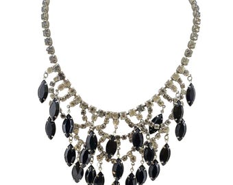 Vintage Juliana Rhinestone Waterfall Bib Necklace (A9154)