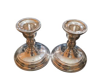 Vintage El-Sil-Co Weighted 3057 Candlestick (A8833)