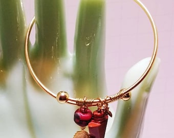 Choice of color vintage semi precious arrowhead bangles