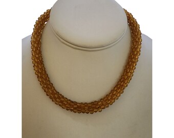 Antique All Crystal Twisted Necklace (A5219)