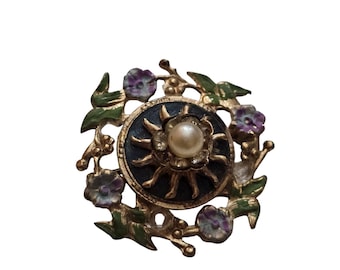 Vintage Tiny Lisner Enamel Pin (A9035)