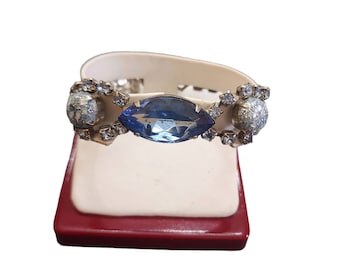 Vintage Rhinestone & Confetti Rhinestone Bracelet (A3721)
