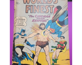 Vintage Worlds Finest # 102 1959 Krypton Comic Book (A3072)