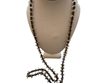 Antique Rare Crystal and Molded Celluloid/Resin? Spacers Necklace (A8710)