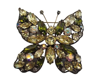 Vintage Signed La Roco Beauty Rhinestone Brooch (A3928)