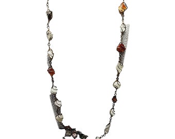 Vintage Wire Caged Semi Precious Necklace (A1053)