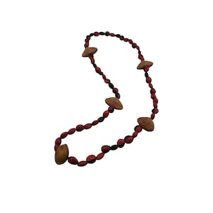Flätat unikt tvåfärgat halsband (A8239)